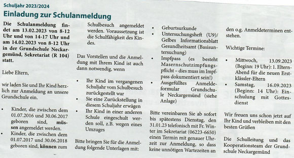 entnommen: Neckarboten-Artikel Ausgabe 3 vom 19.01.2023