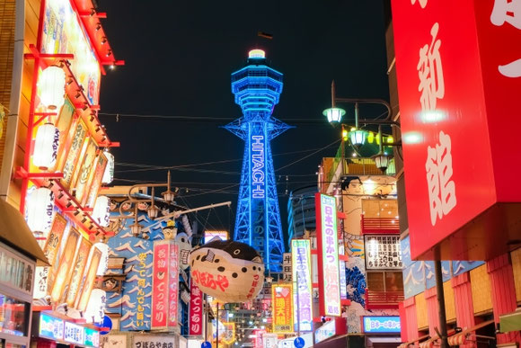 大阪 通天閣 新世界 夜景　（源五郎さん）