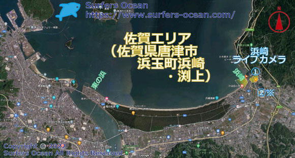 サーフィン波情報-無料ライブカメラ-浜崎-地図-サーファーズオーシャン