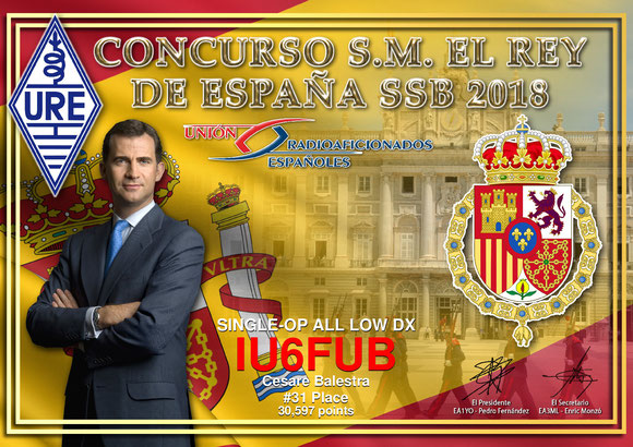 His Majesty The King of Spain SSB Contest 2018