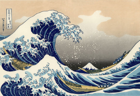 La Grande Vague de Kanagawa peint par Hokusai en1830