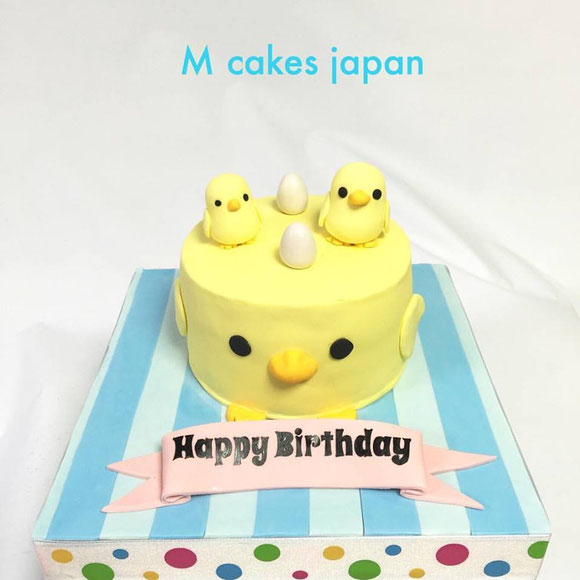 ヒヨコなケーキ🐤🐣 ‪#‎可愛い‬ ‪#‎ケーキ‬ ‪#‎ヒヨコ‬ ‪#‎fondant‬