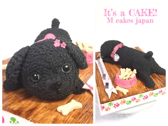 だらける姿が愛らしい黒トイプードルの子犬 型ケーキ🎂尻尾が細かく動いているのをイメージ笑 #トイプードル #子犬 #黒犬 #背後 #お尻 #尻尾 #尻尾フリフリ #イメージ #誕生日ケーキ #犬 #toypoodle #blackpoodle #puppy #dog #dogcake #dogtail #torte #gateau #cake #ケーキ #戌年 #🇯🇵
