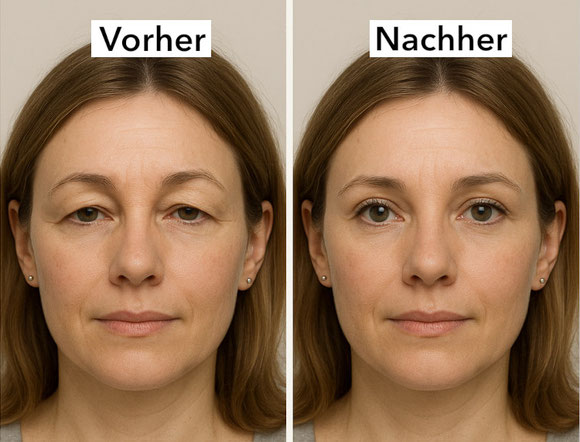 Oberlidstraffung bei Schlupflidern - Vorher Nachher