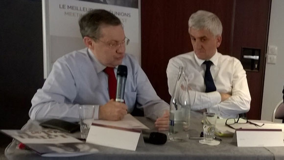 Élection d'Hervé Morin à la présidence du Syndicat mixte du Mont Saint-Michel  et Philippe Bas, 1er vice-président