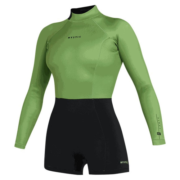 Mystic Lunar Longarm Shorty 2/2mm Bzip Women Soft Green WindSucht
