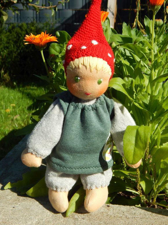 Schlamperle, Puppe, ökologische Kinderpuppe, Waldorf, Puppenhandwerk, dollmaking, Waldzwerg, Kuschelpuppe, Erstlingspuppe, 