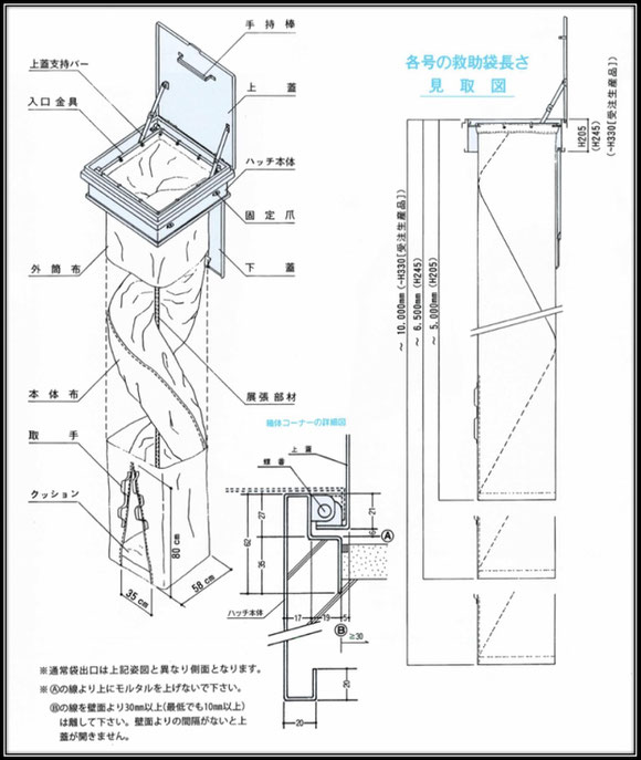 避難ハッチ エースハッチH - 避難器具｜上田消防建設株式会社