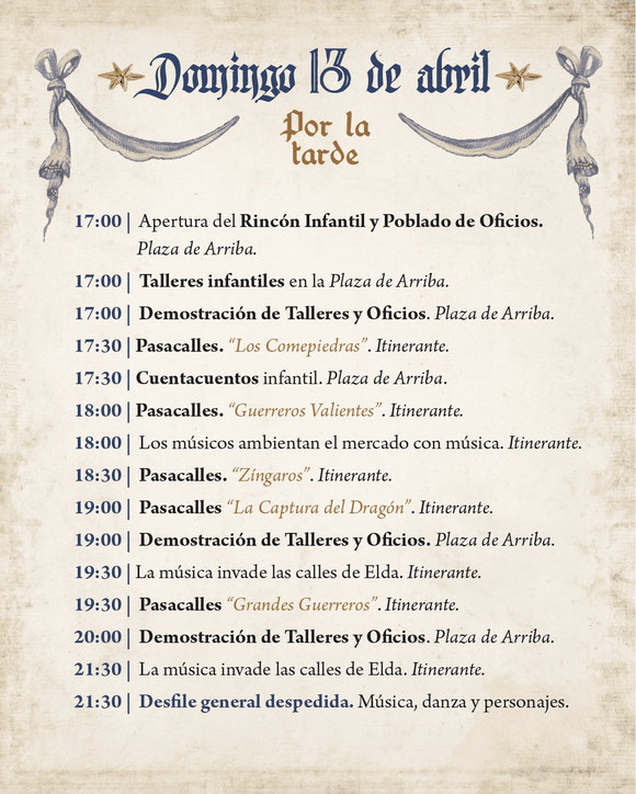 Programa de la Feria Medieval de Elda