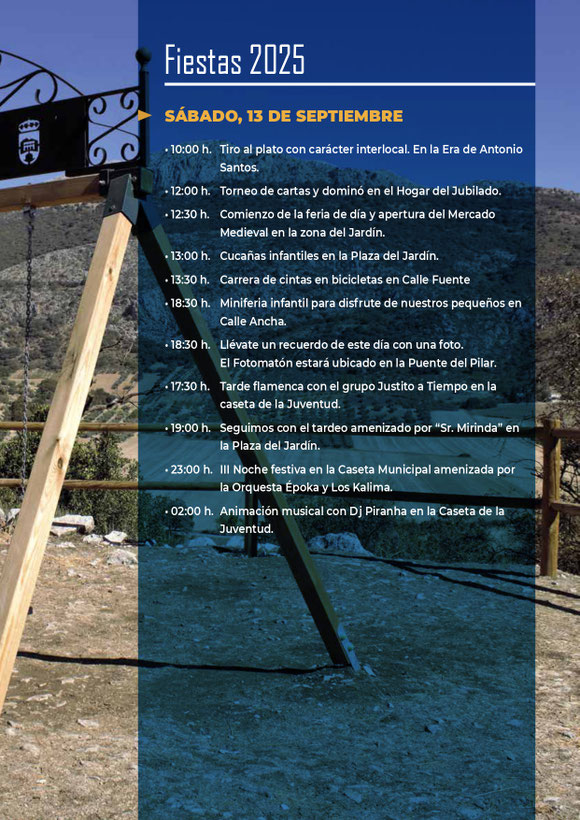 Programa del Mercado Medieval y Fiestas de Alfarnate