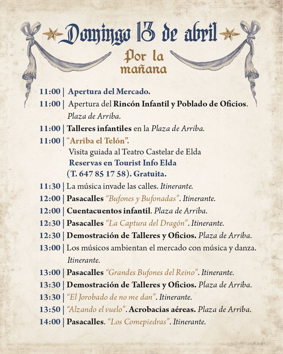 Programa de la Feria Medieval de Elda