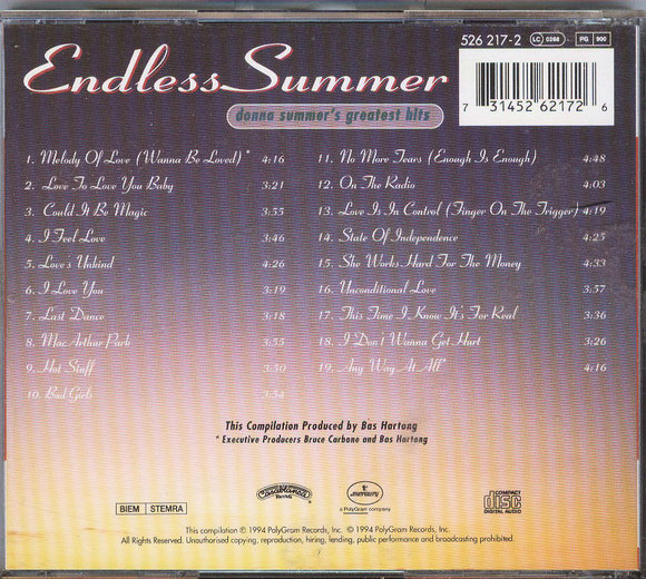 DONNA SUMMER - ENDLESS SUMMER (hinten)