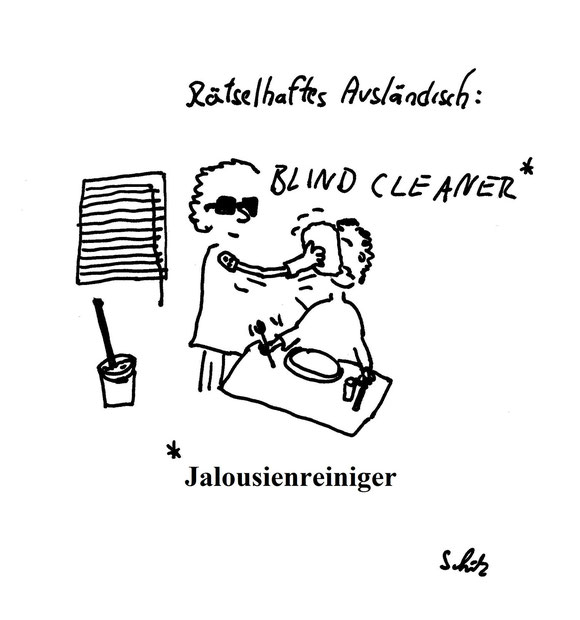 Blind Cleaner. Abgedruckt in Eulenspiegel 2/15 Seite 39. Alle Rechte vorbehalten.