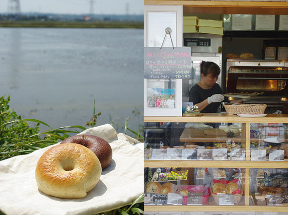 ホシノ天然酵母の赤種で仕込んだプレーンベーグルは「香りが良い!」と、尾辻さんのおすすめの一つ。トーストした後の皮のさくさく感もたまらない