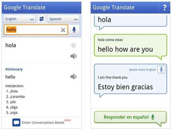 Traductor Google y su aplicación para móvil
