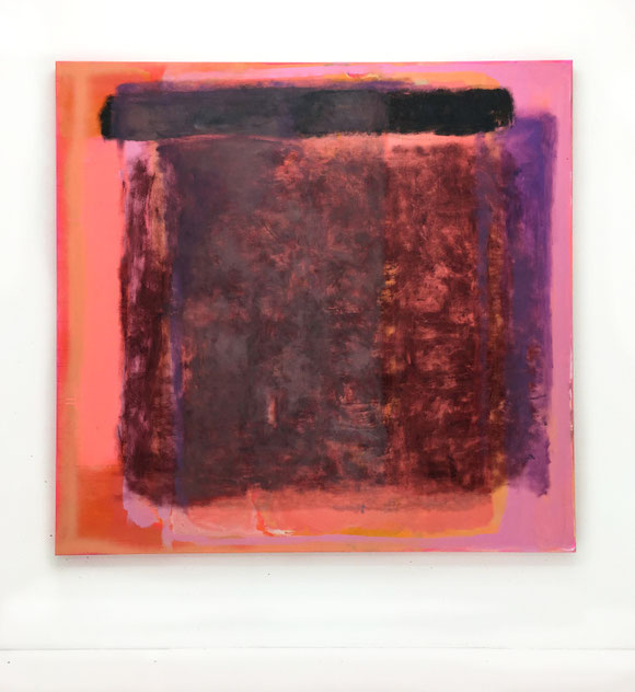 Julia Brennacher, Ohne Titel, 2019, Öl, Acryl und Sprayfarbe auf Leinwand 150 x 160 cm 