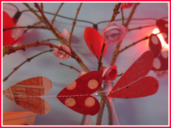 paper heart garland