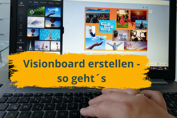 Julia Georgi beim Visionboard erstellen