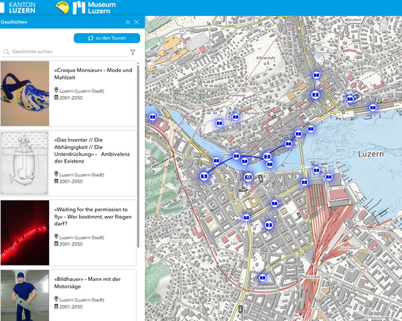 Den Kanton Luzern in Geschichten erkunden? Das ermöglicht die digitale Karte von LU222 - wandernd oder spazierend oder bequem vom Liegestuhl aus.
