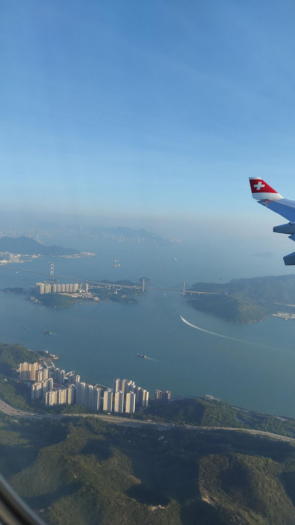 der Anflug nach Hongkong ist immer wieder spektakulär!