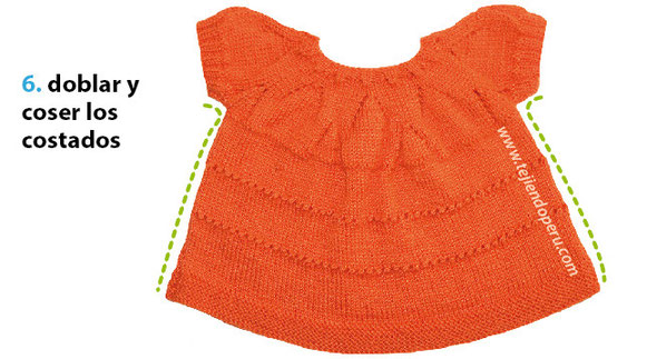 Vestido con canesu de picos Tejiendo Per