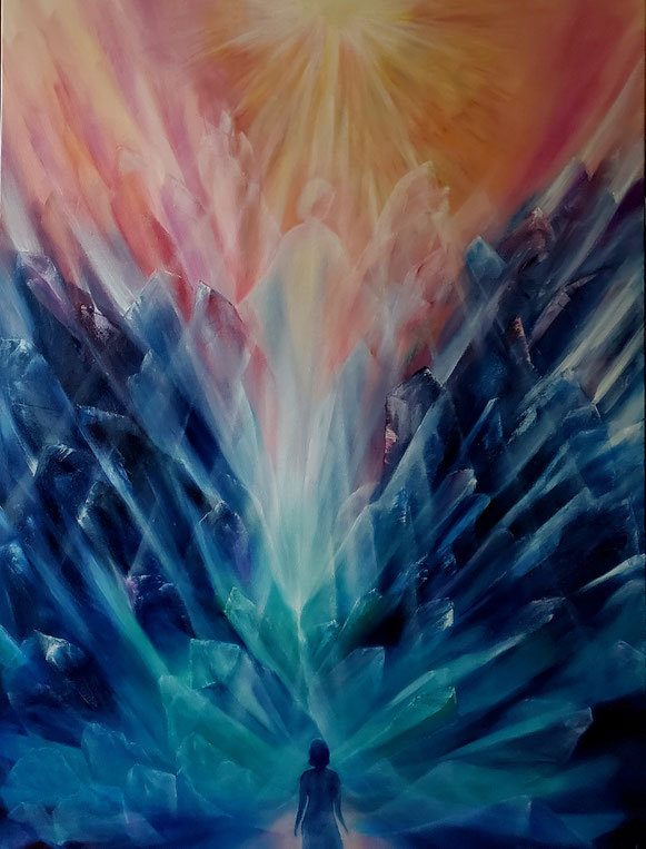                                                                  Trasmutazione cristallina 2025   Olio su tela cm 60x80