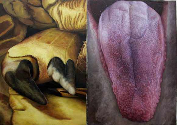 LAURA LINK "MEINE ZUNGE"  2016   170 X 240 CM   OIL ON CANVAS 