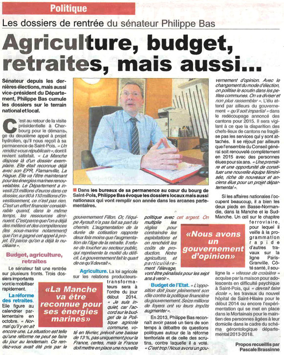 Gazette de la Manche, 02.10.2013