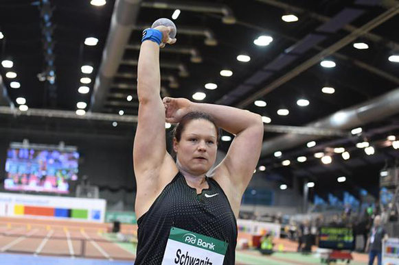Christina Schwanitz, ganadora en la reunión de la IAAF World Indoor Tour en Dusseldorf (Gladys Chai von der Laage) © Copyright