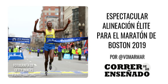 Espectacular Alineación Élite para el maratón de Boston 2019