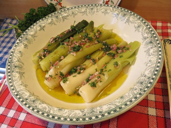 Poireau à la vinaigrette de la Mère Mitraille
