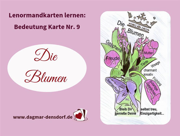 Die Blumen Lenormandlernkarte 