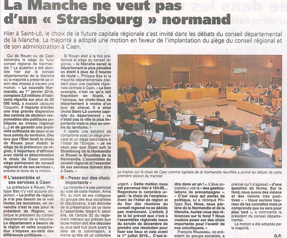 Presse de la Manche, 15.06.2015