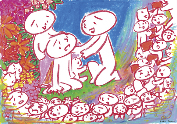 震災の方を思って描いたイラスト