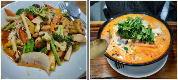 Nachtessen im 'Chada Vegetarian Restaurant'