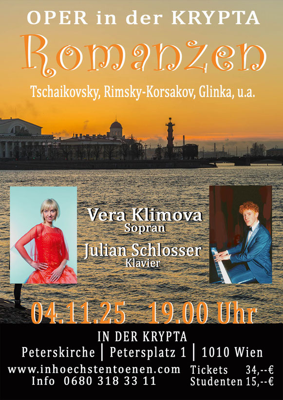 Romanzen - Tschaikovsky, Rimsky-Korsakov, Glinka, u.a.  Vera Klimova & Ekaterina Nokkert  in der KRYPTA