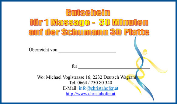 Entspannung Auf Der Schumann 3d Platte Christa Hofer