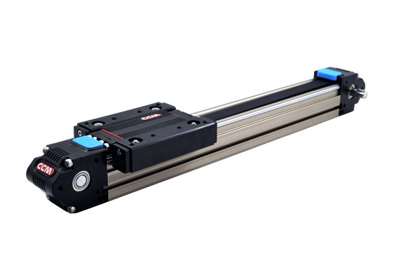 Linear guide belt driven for glue dispenser, actuators, sliders
