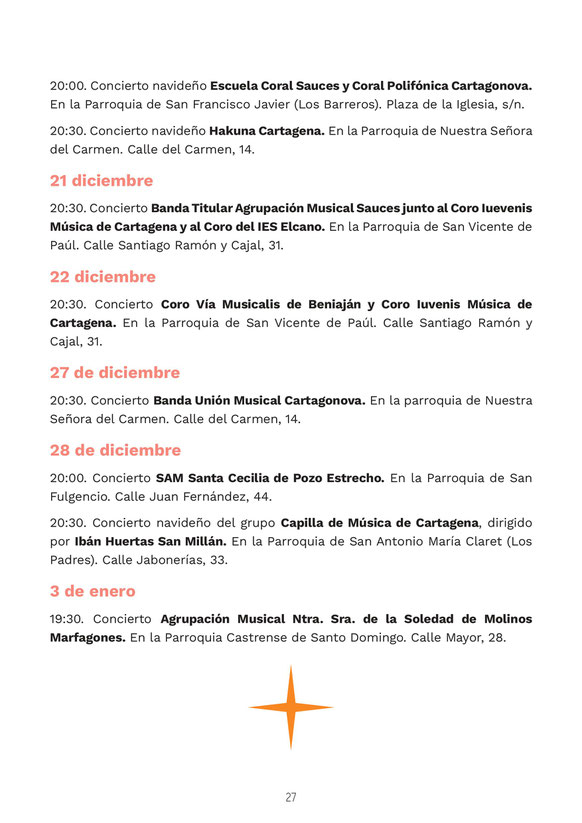 cabalgata de reyes, alumbrado, belenes, concierto de Navidad