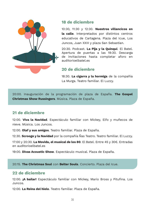 cabalgata de reyes, alumbrado, belenes, concierto de Navidad