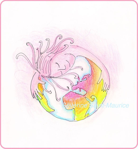 I love my planet, severine saint-maurice, illustration, terre illustration, lescerclesdelumiere.com