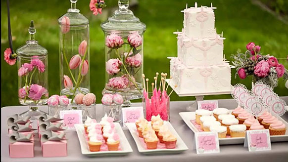 Candy table, Sweet table, zoetigheid tafel, hapjes babyshower meisje, 