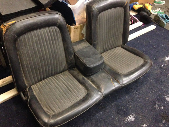 New seat out of a 68 Mustang, a rare split bench seat