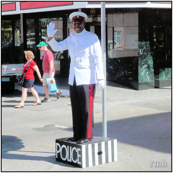 charming policeman, Nassau, Bahamas
