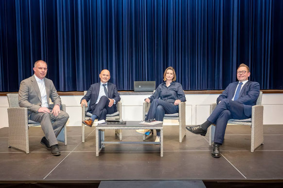 v.l.n.r.: Andreas Krättli, Hubert Büchel, Henriette Eggbertsen, Markus Klement; Foto: Silvia Abderhalden