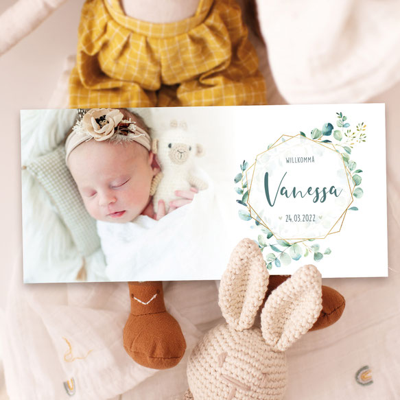 Geburtskarte. Geburtsanzeige. Schweiz. Babykarte zur Geburt. kartendings.ch