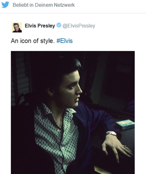 Elvis Presley Tweed 08:35, 28.10.2015 - "An icon of style."