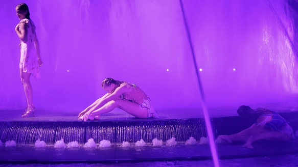 Nadine Brandl performs the Act Eden in Le Rêve The Dream, an acrobatic water show  in Las Vegas. The Theater is located at the Wynn Las Vegas Hotel and Casino. 