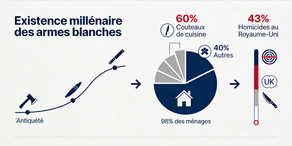 Existence millénaire des armes blanches dans notre quotidien 