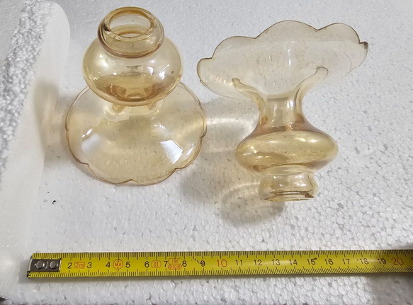 Particolare in vetro di Murano realizzato a mano per lampadario De Majo